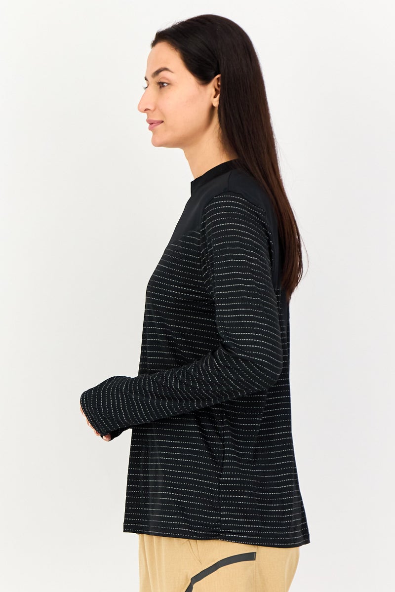 Nike Women Dri-Fit Long Sleeve Running Top, Black - Image 2